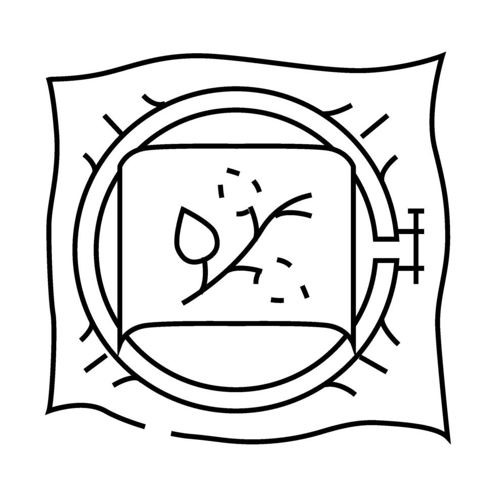 tracing paper embroidery hobby line icon illustration vector