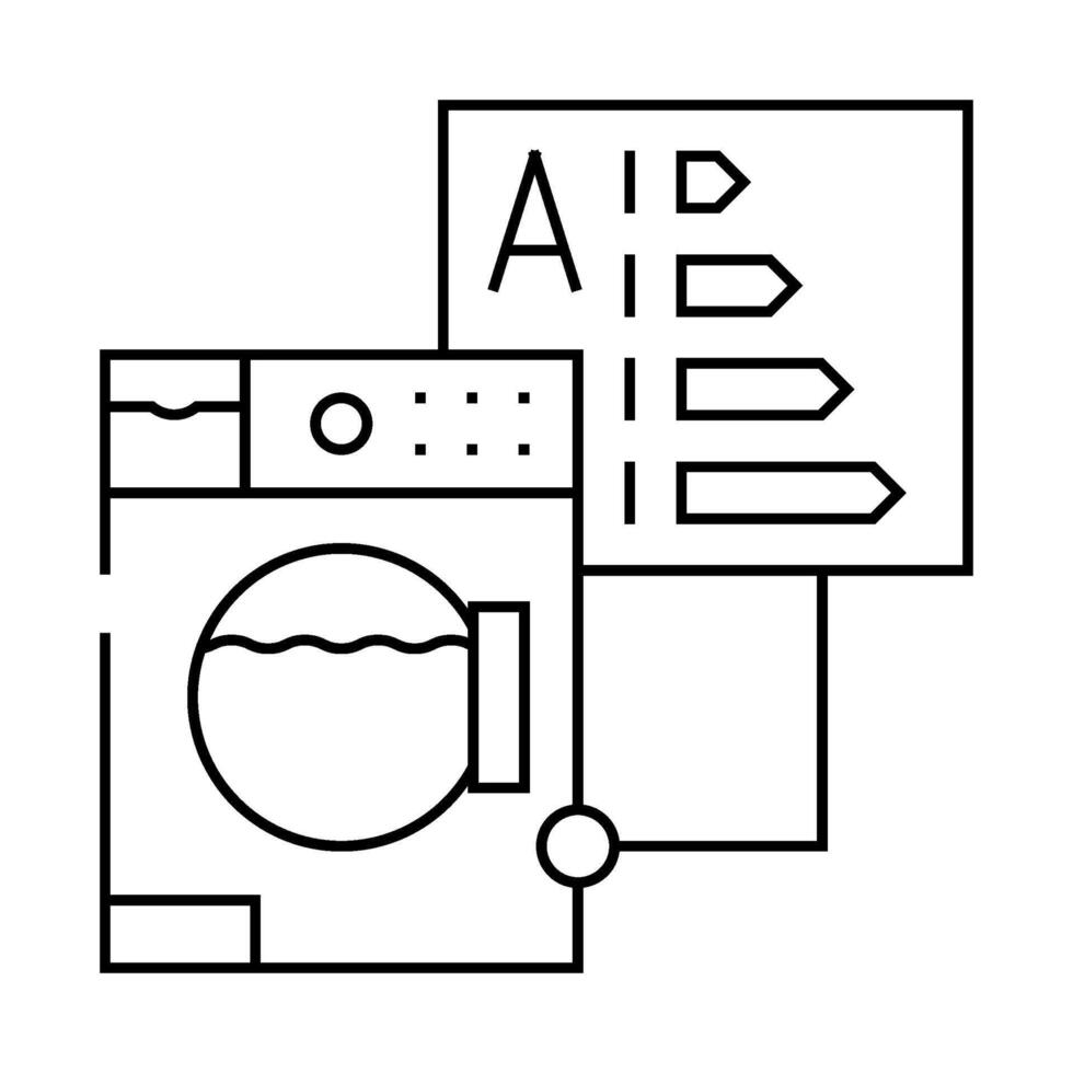 appliances energy efficient line icon illustration vector