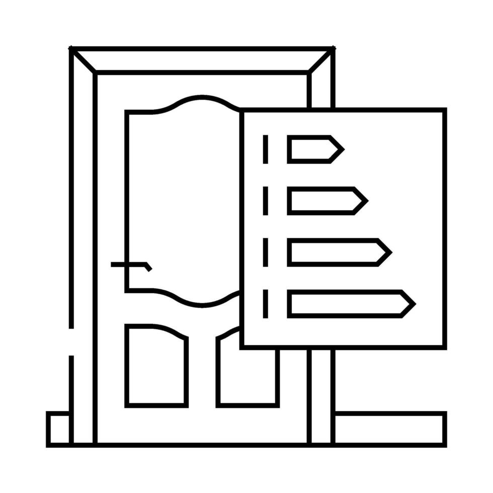 doors energy efficient line icon illustration vector