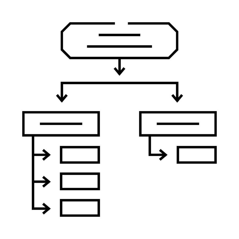 search algorithm line icon illustration vector