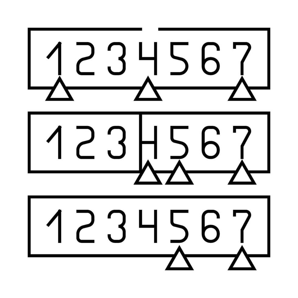 binary search algorithm line icon illustration vector