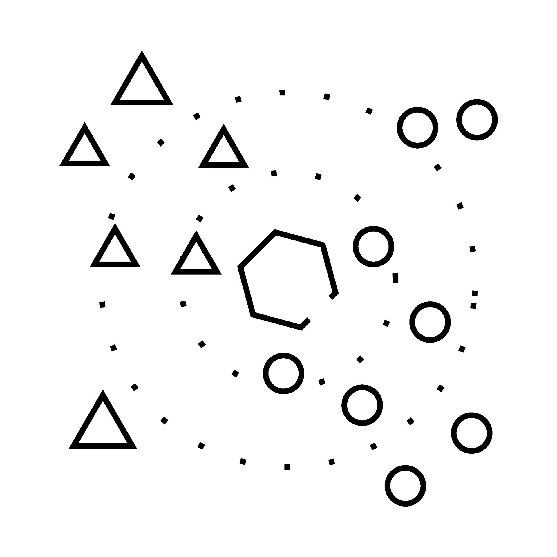 nearest neighbors knn algorithm line icon illustration 48358065 Vector ...