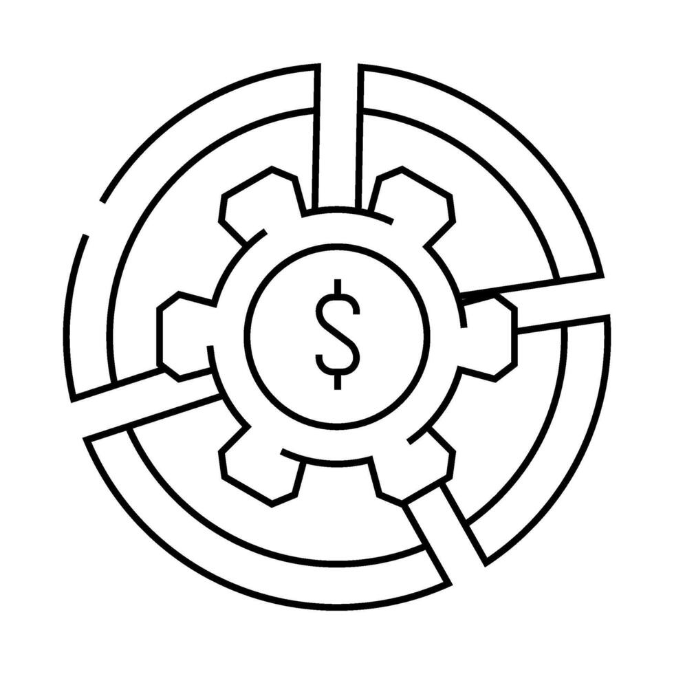 wealth management financial advisor line icon illustration vector