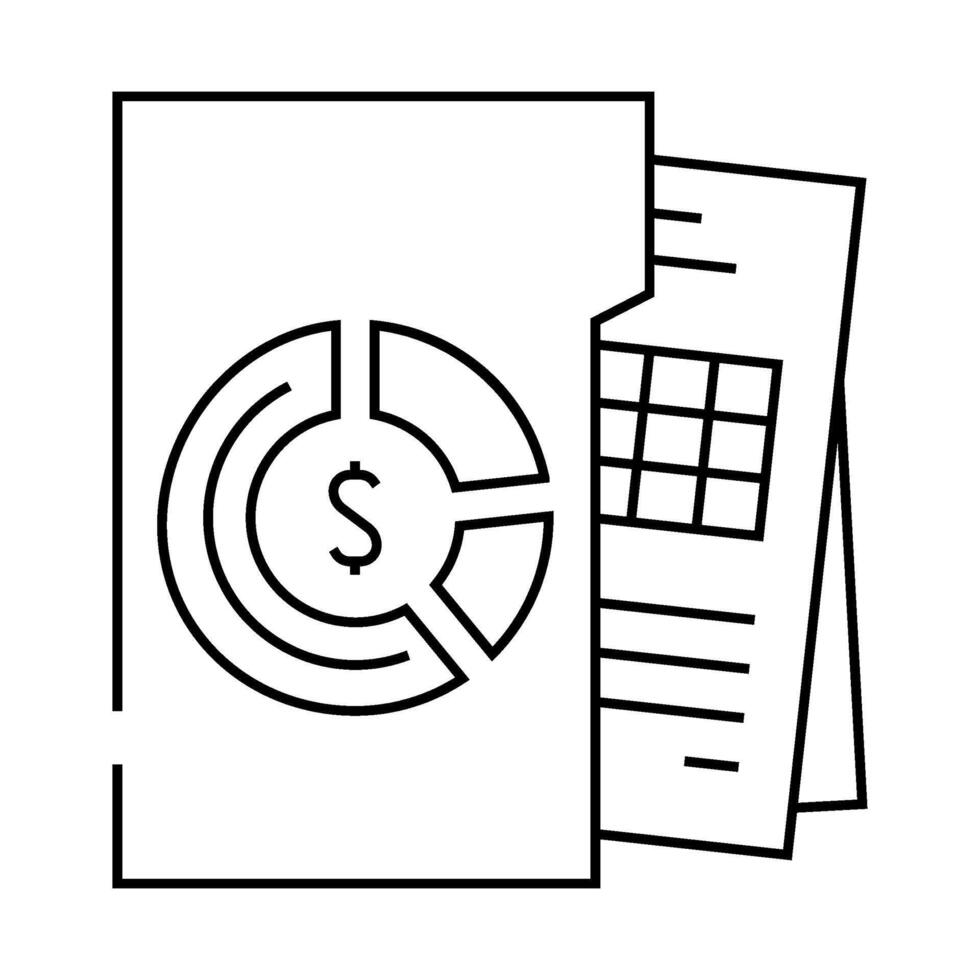 budgeting financial advisor line icon illustration vector