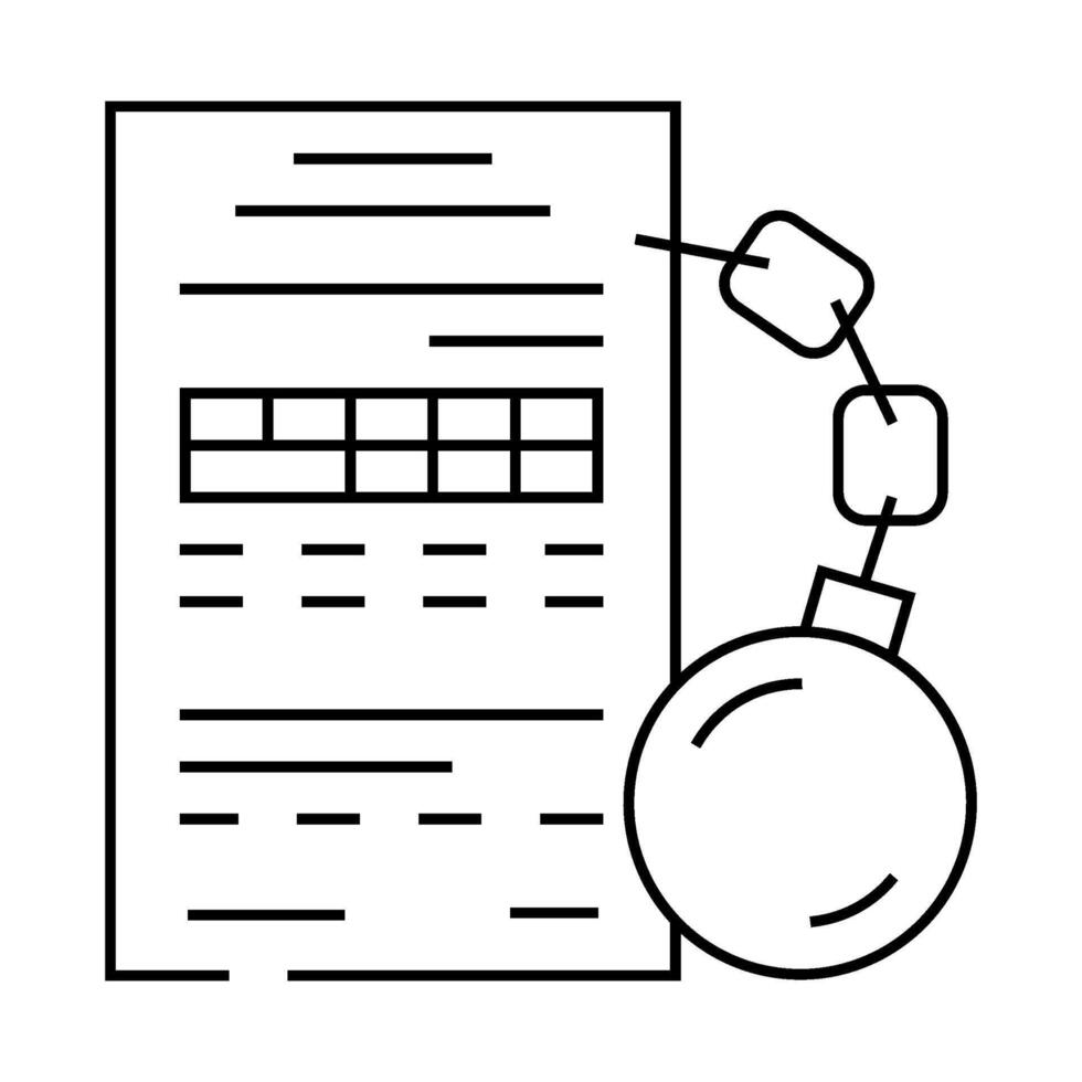 debt management financial advisor line icon illustration vector