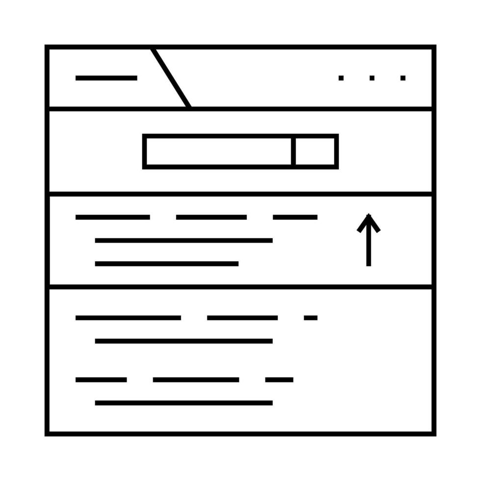 serp search engine results page line icon illustration vector