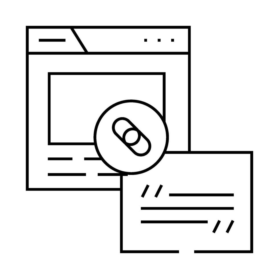 backlinks seo line icon illustration vector