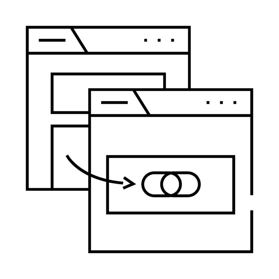 external linking seo line icon illustration vector