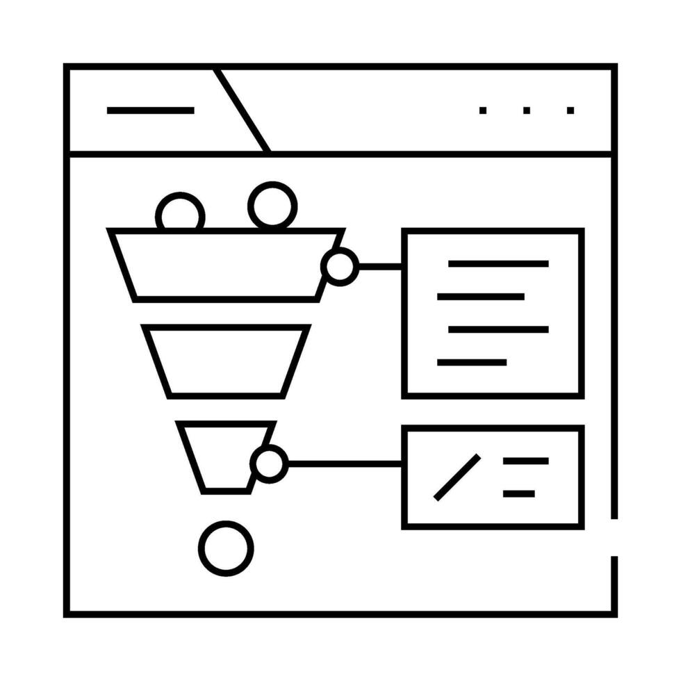 conversion rate seo line icon illustration vector