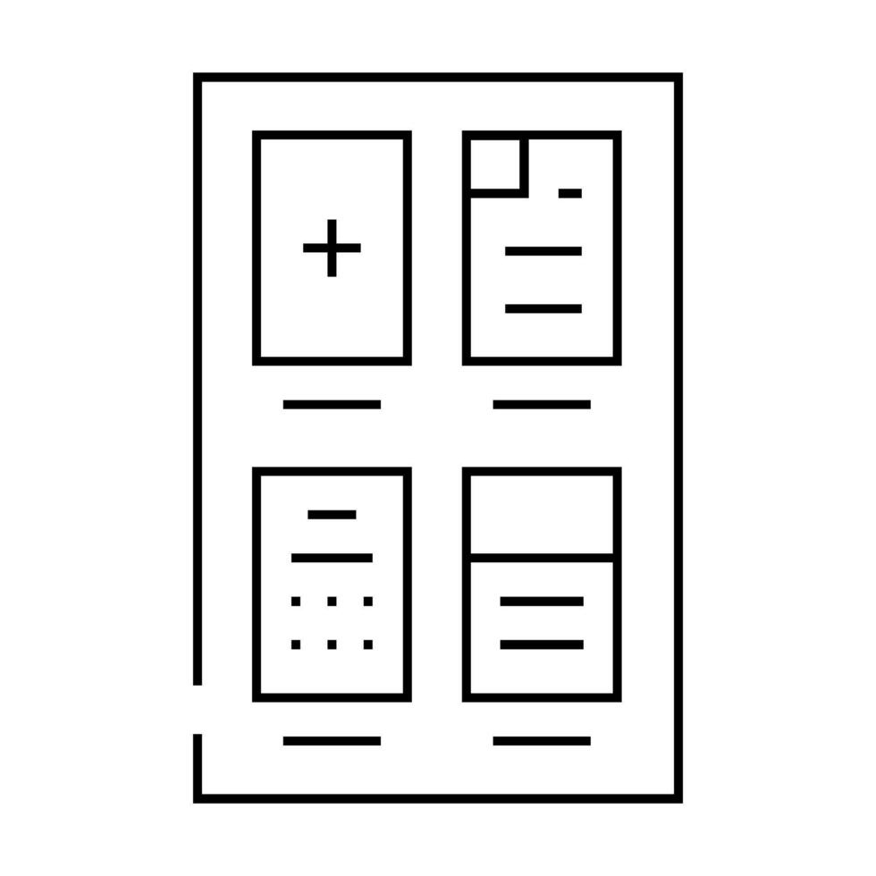 document templates technical writer line icon illustration vector