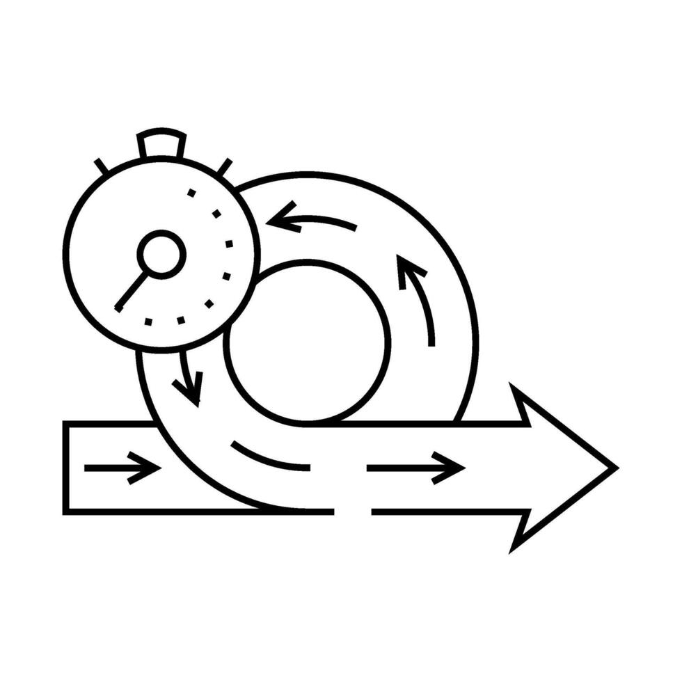focus sprints time management line icon illustration vector