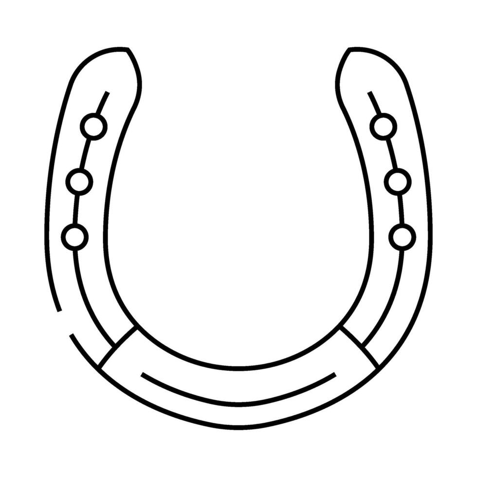 horseshoeing blacksmith line icon illustration vector