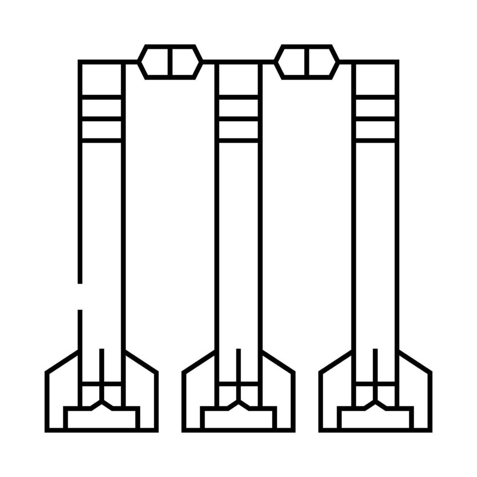 wicket croquet game line icon illustration vector