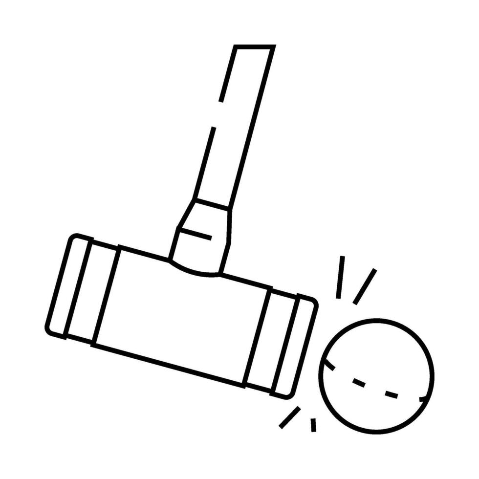 stroke croquet game line icon illustration vector