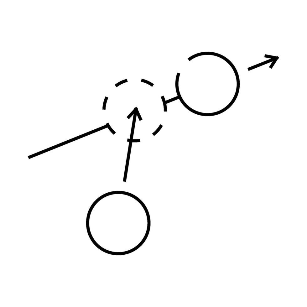 rush croquet game line icon illustration vector