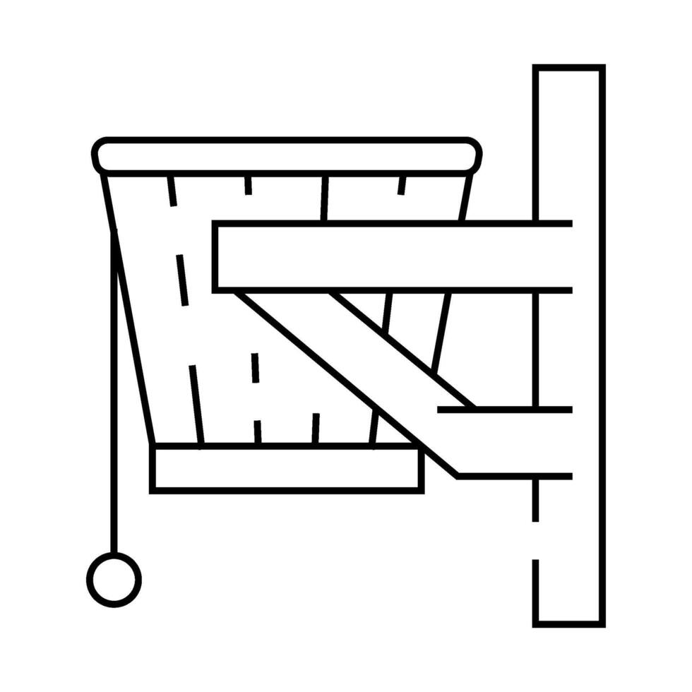 bucket sauna line icon illustration vector