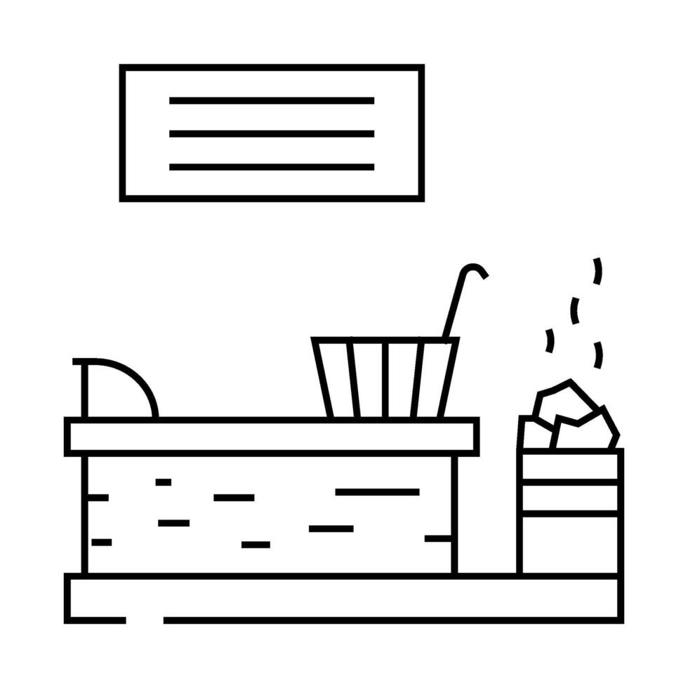 steam room line icon illustration vector