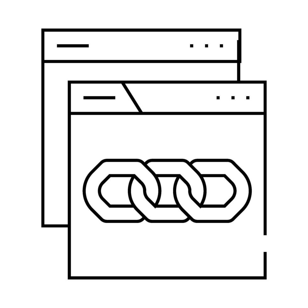 canonicalization seo line icon illustration vector