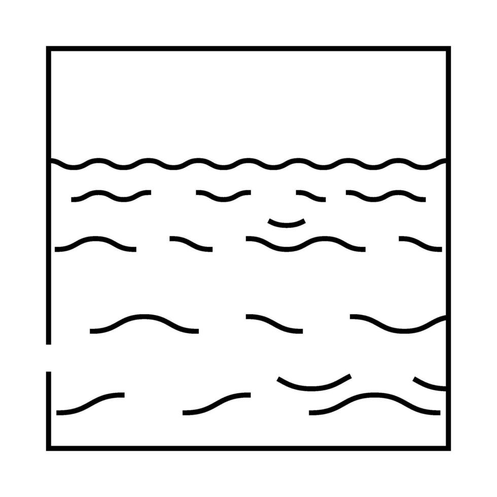 ocean waves tidal power line icon illustration vector