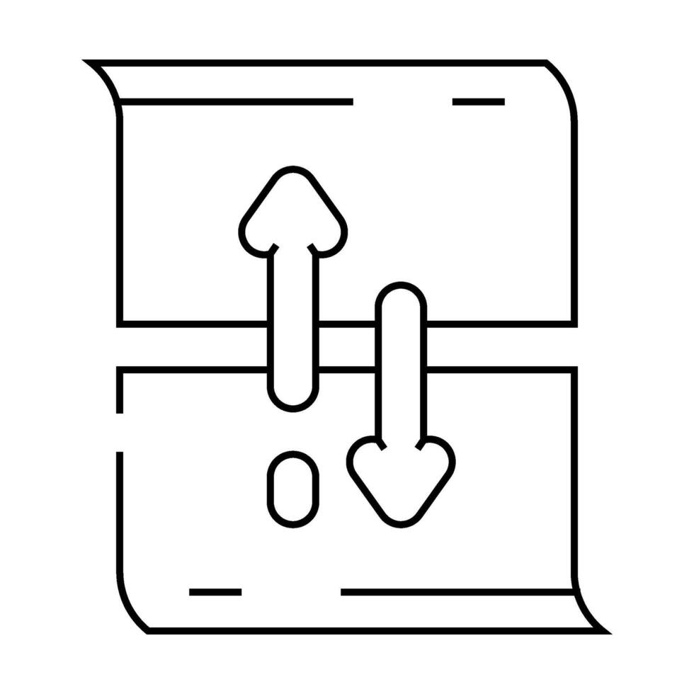 scroll hijacking ux ui design line icon illustration vector