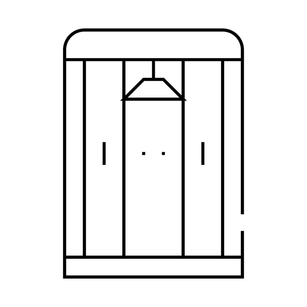 wardrobe furniture line icon black illustration vector