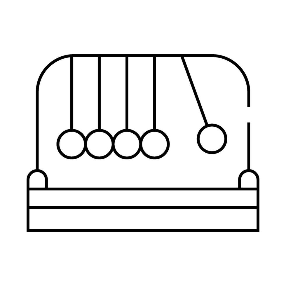 newton balls line icon black illustration vector