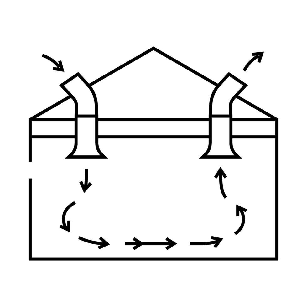 mechanical ventilation line icon illustration vector