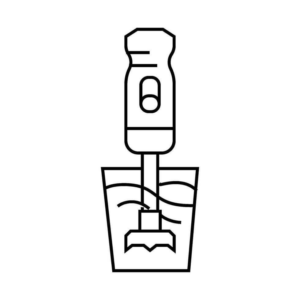 immersion blender restaurant equipment line icon illustration vector