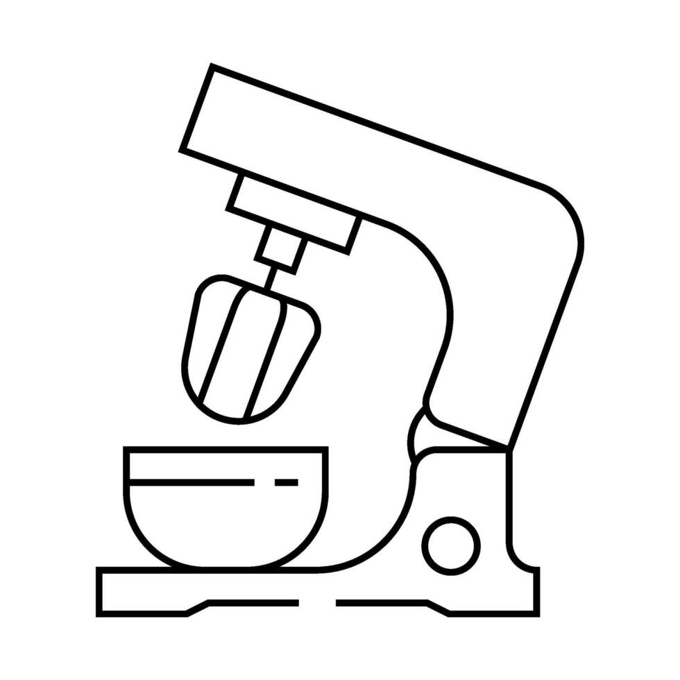 mixer restaurant equipment line icon illustration vector