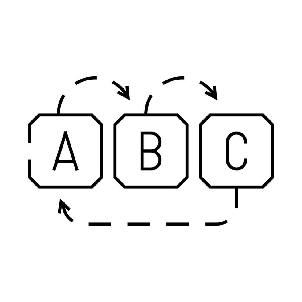 redirect chain seo line icon illustration vector