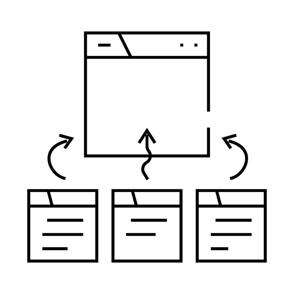 canonical tag seo line icon illustration vector