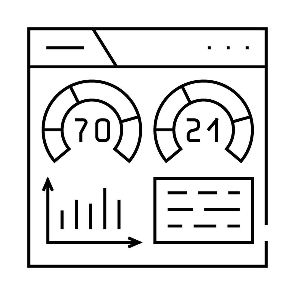 keyword difficulty seo line icon illustration vector