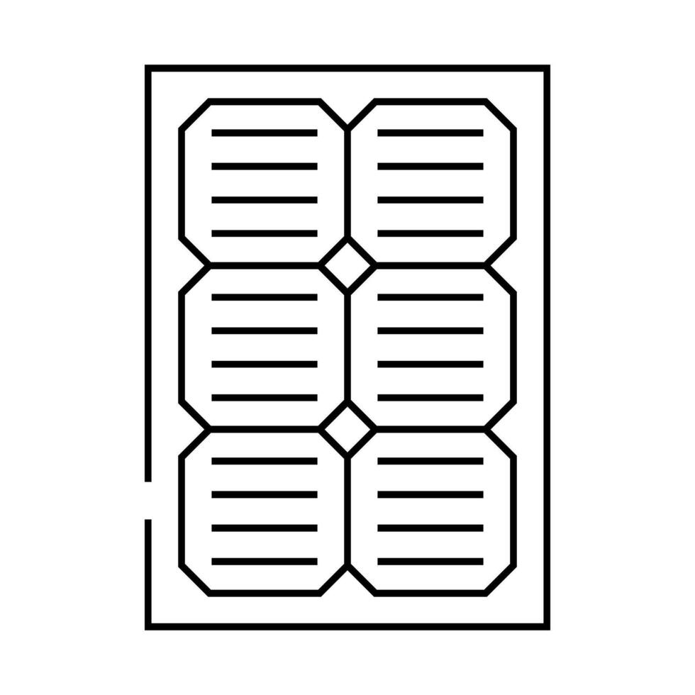 module solar panel line icon illustration vector
