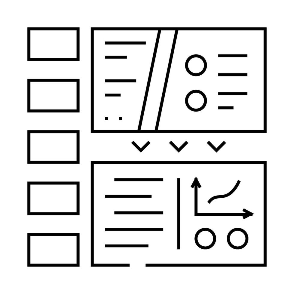webinar presentation line icon illustration vector