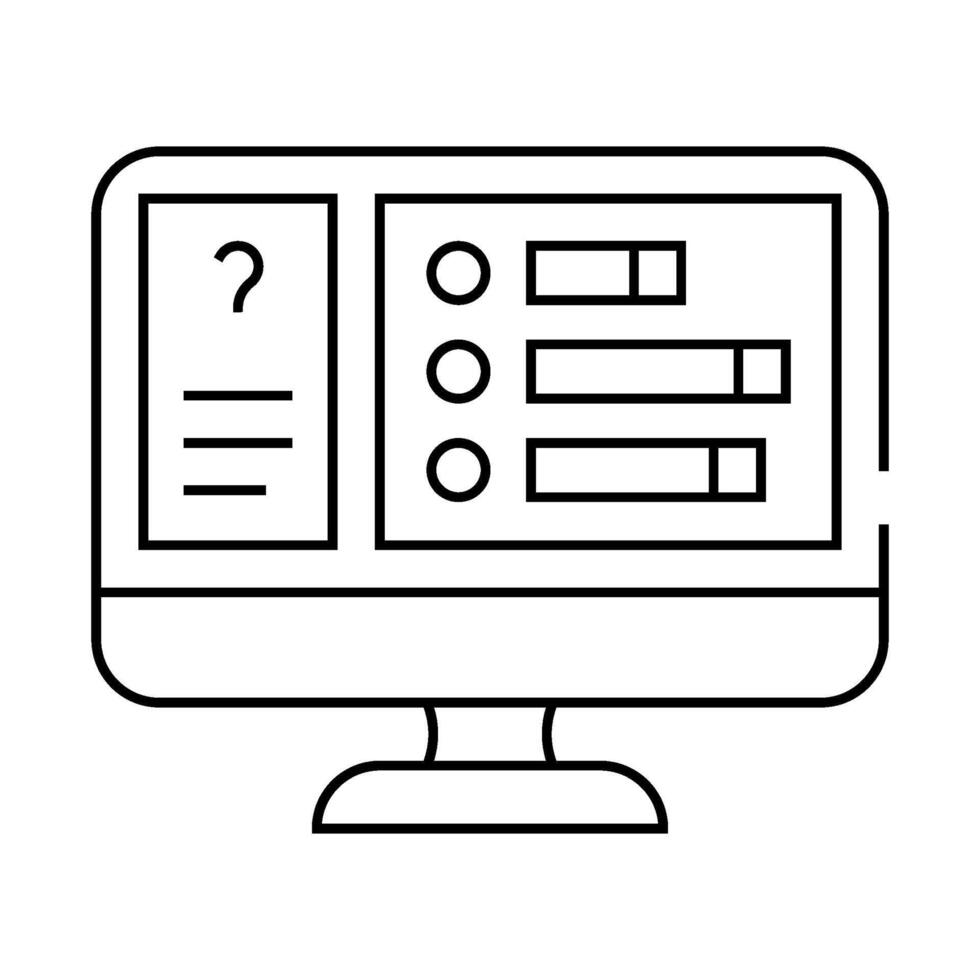 audience polling line icon illustration vector