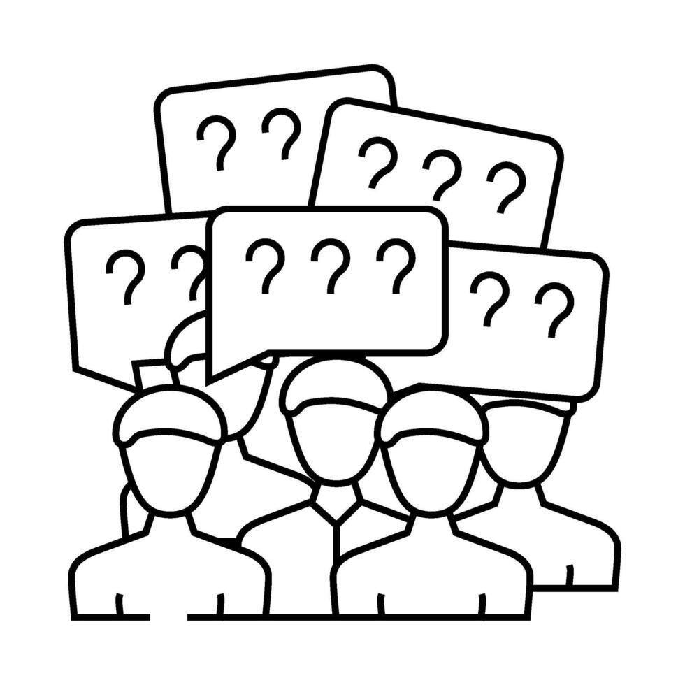 qa session line icon illustration vector