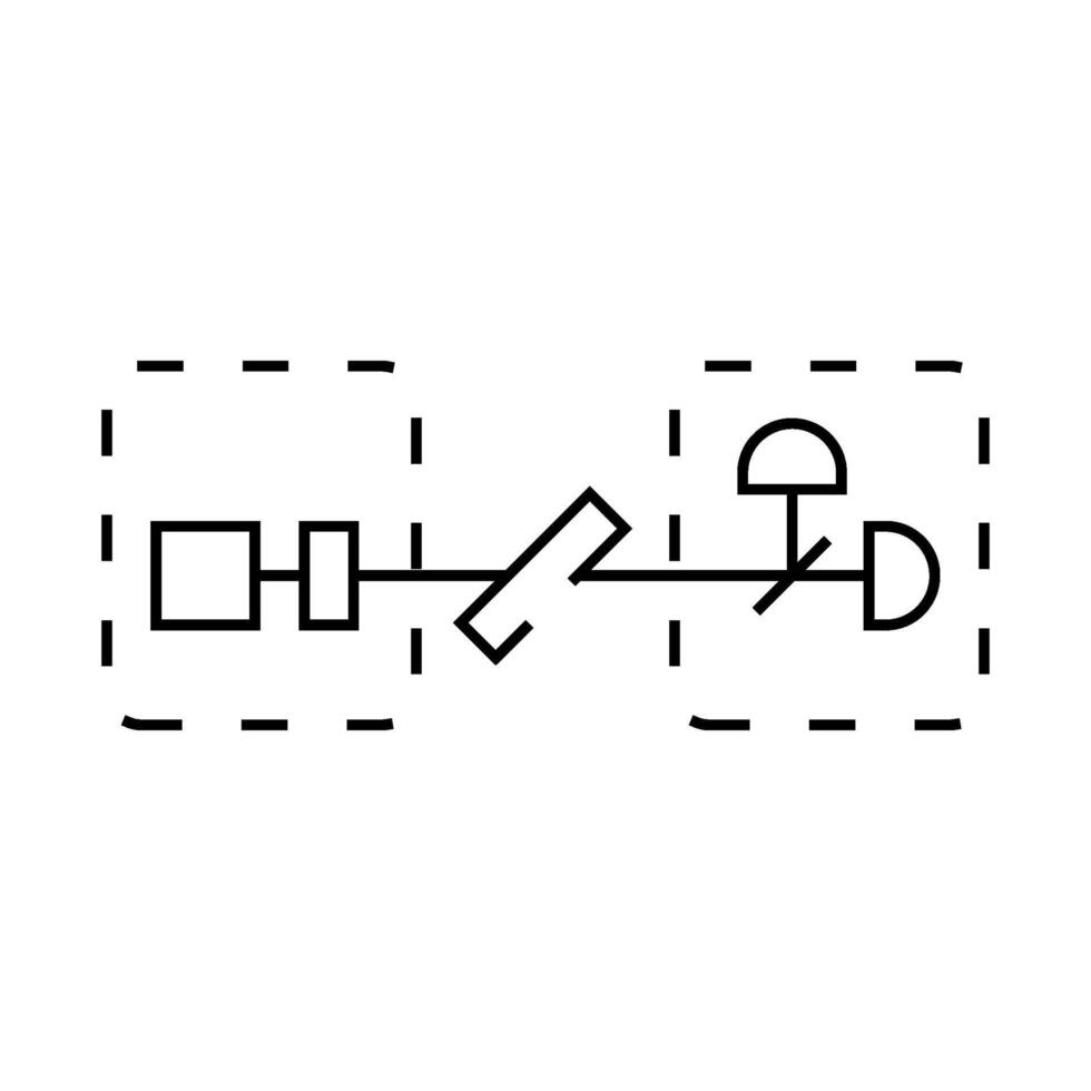 communication quantum technology line icon illustration vector