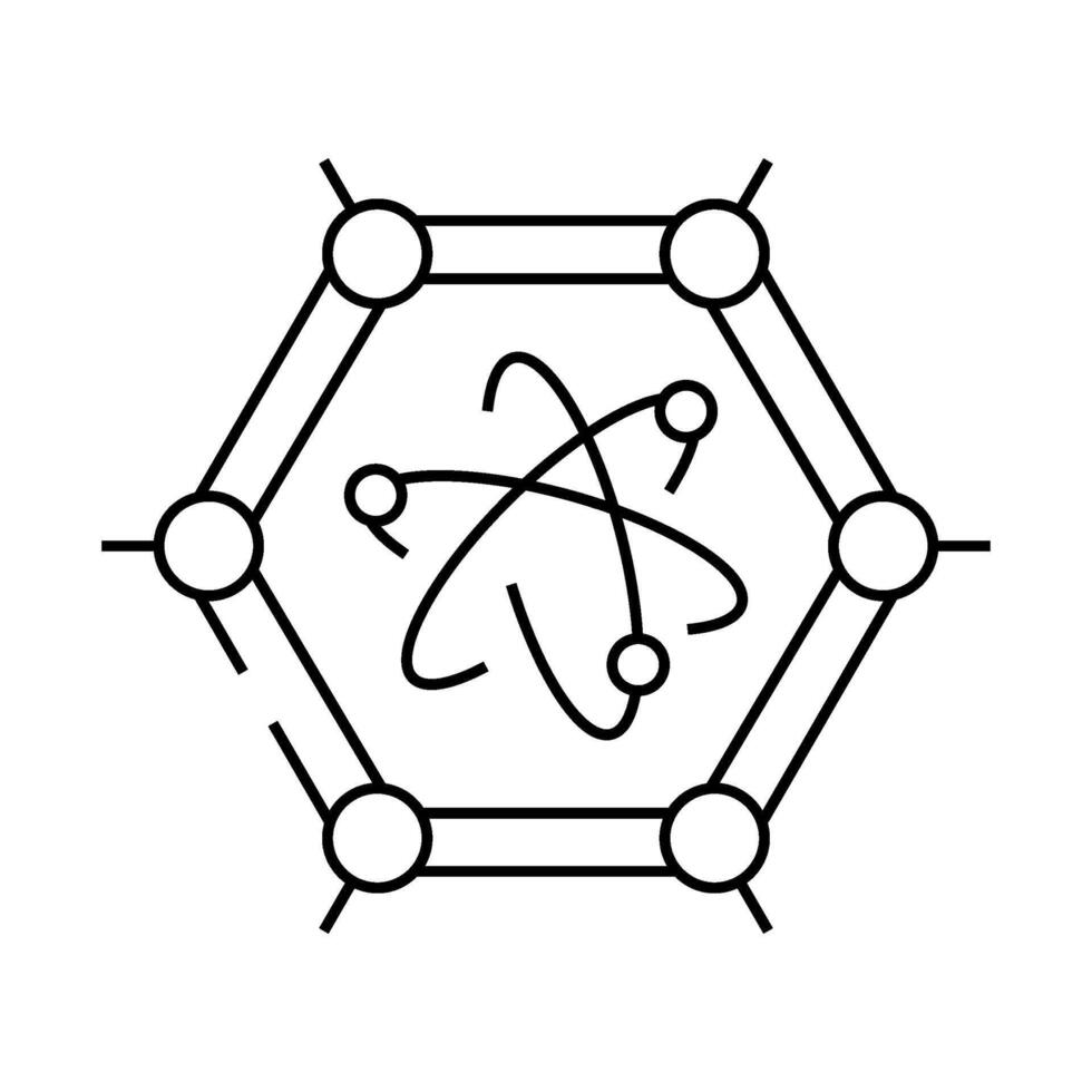 materials quantum technology line icon illustration vector