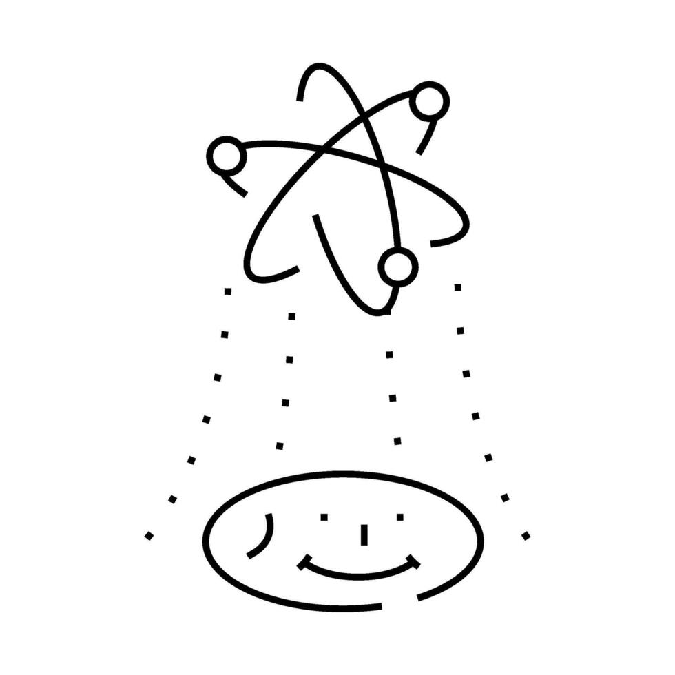 holography quantum technology line icon illustration vector