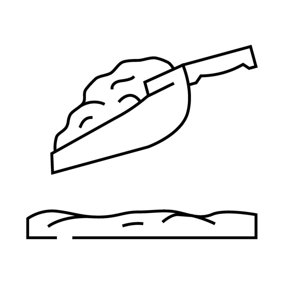 soil urban gardening line icon illustration vector