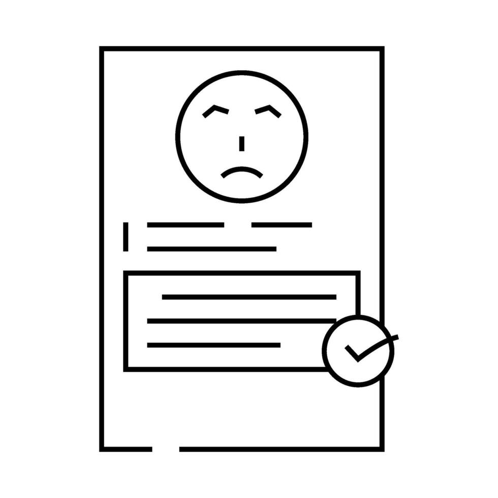 complaint resolution business process line icon illustration vector
