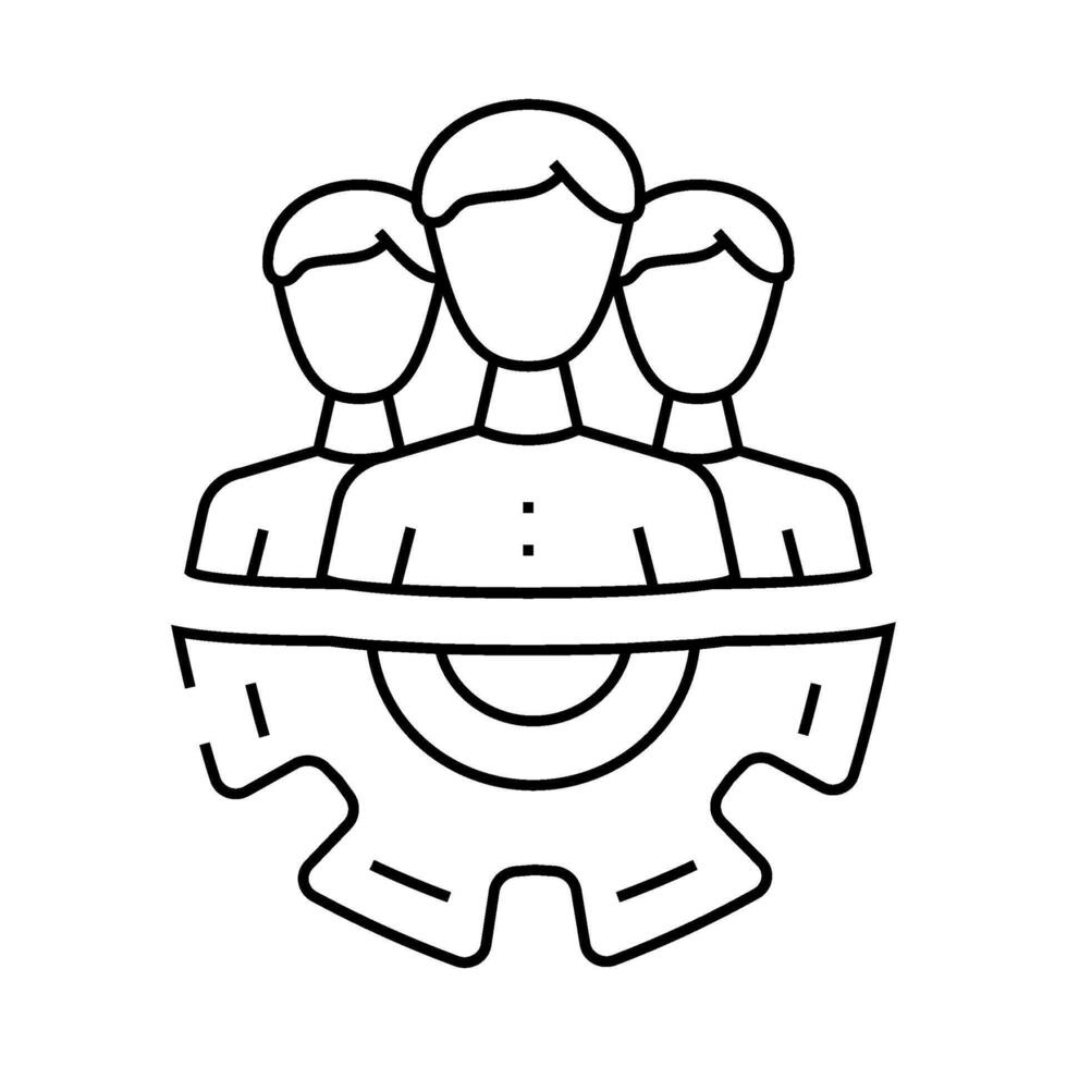 workforce planning business process line icon illustration vector