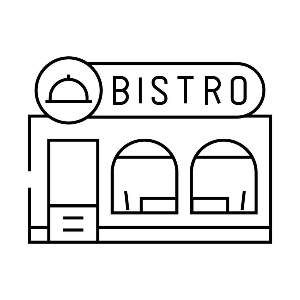 bistro street cafe line icon illustration vector