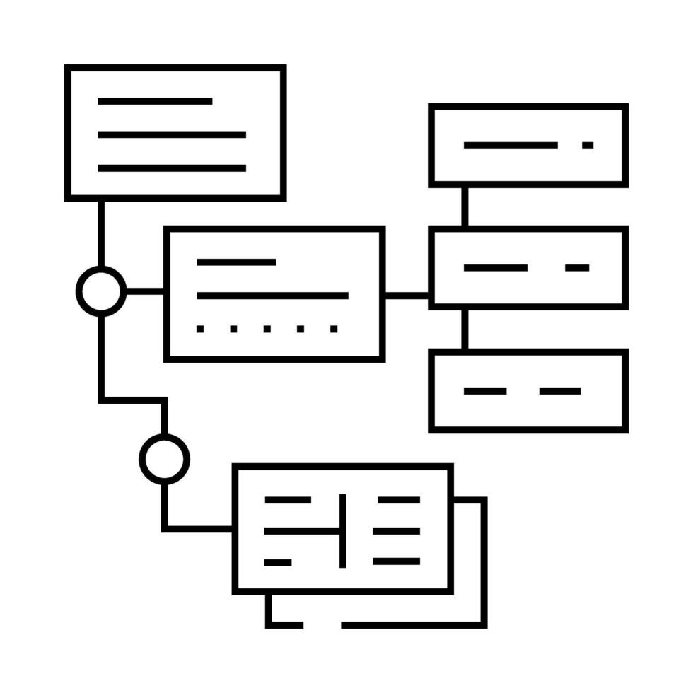 uml diagrams analyst line icon illustration vector