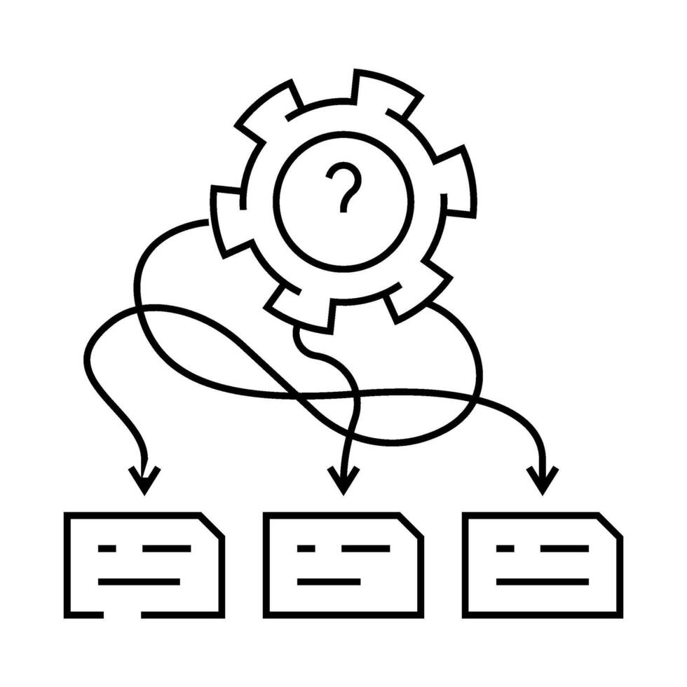 decision support analyst line icon illustration vector