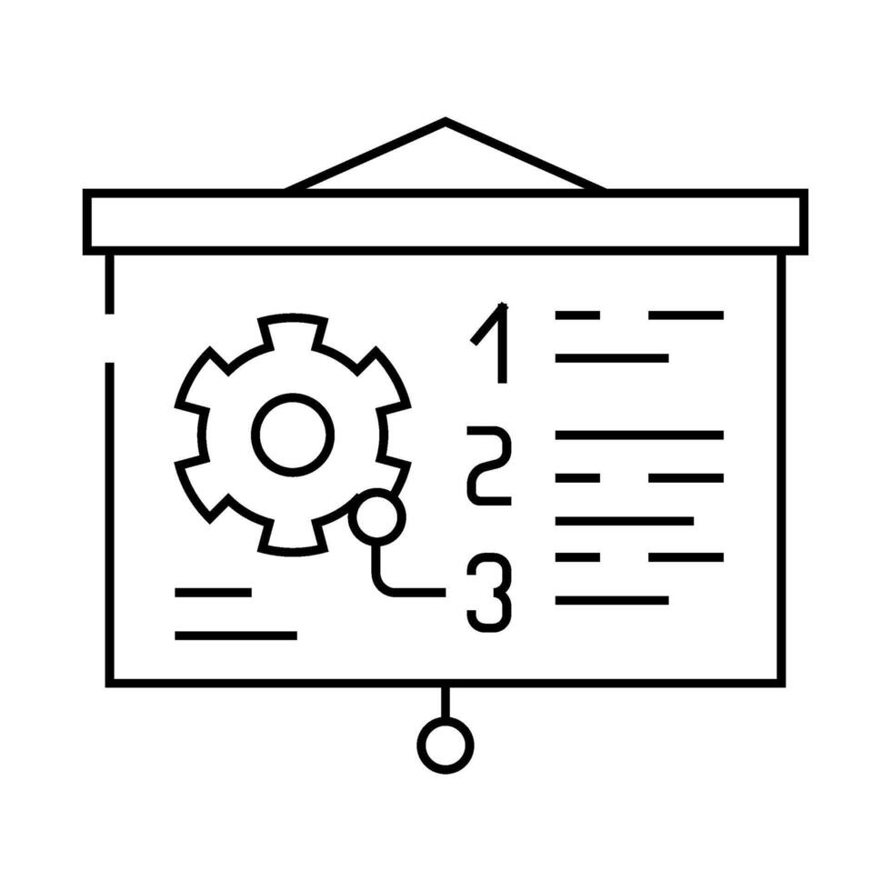 user training analyst line icon illustration vector