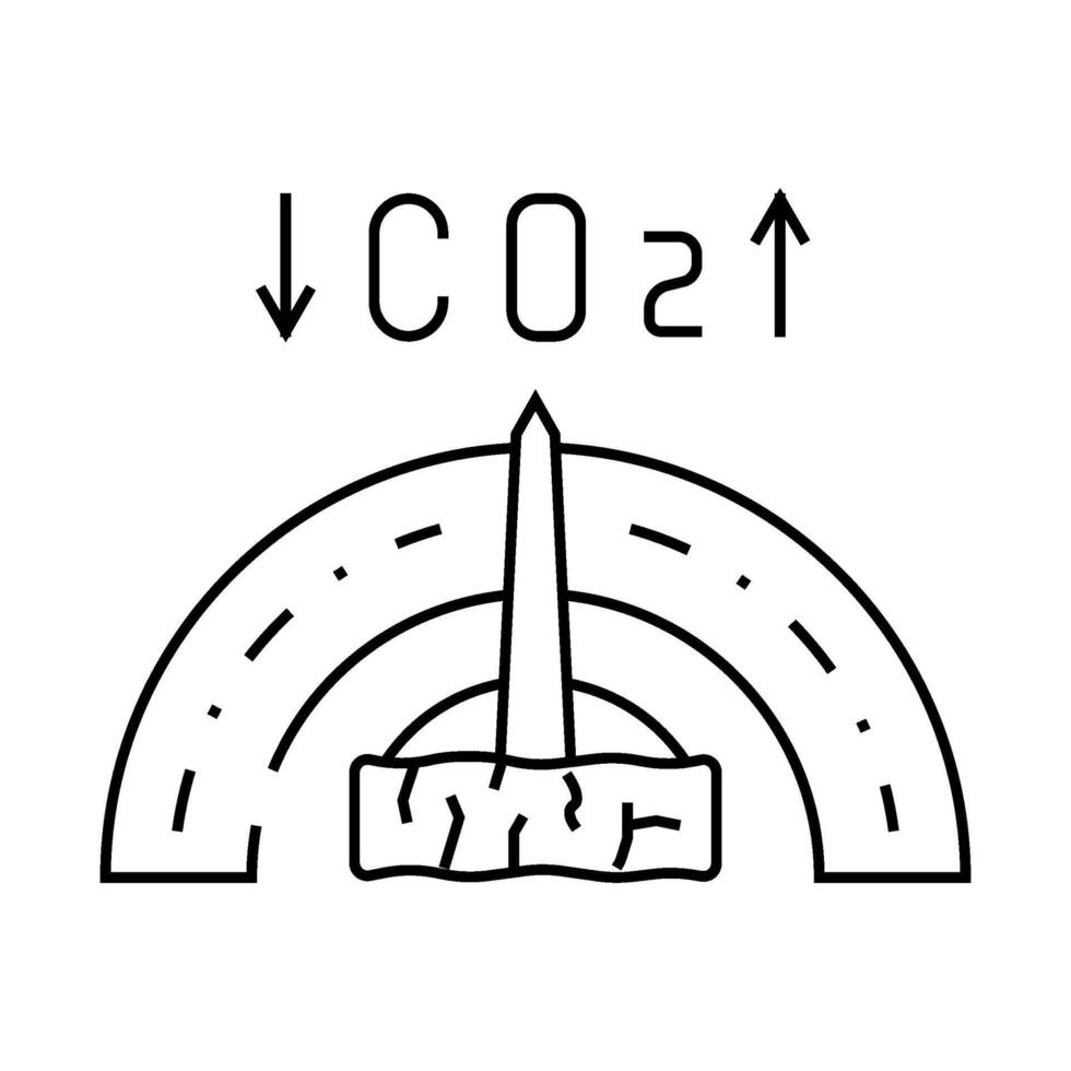 carbon neutral wood pellets line icon illustration vector