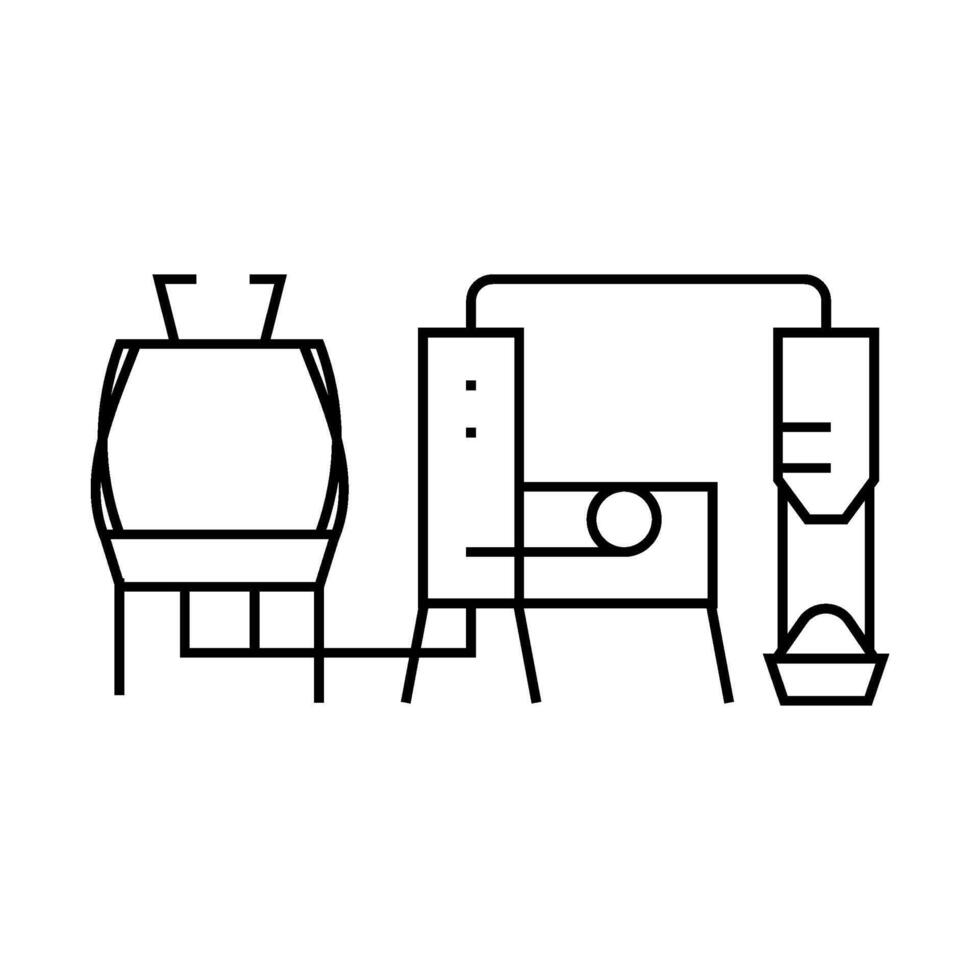 production wood pellets line icon illustration vector