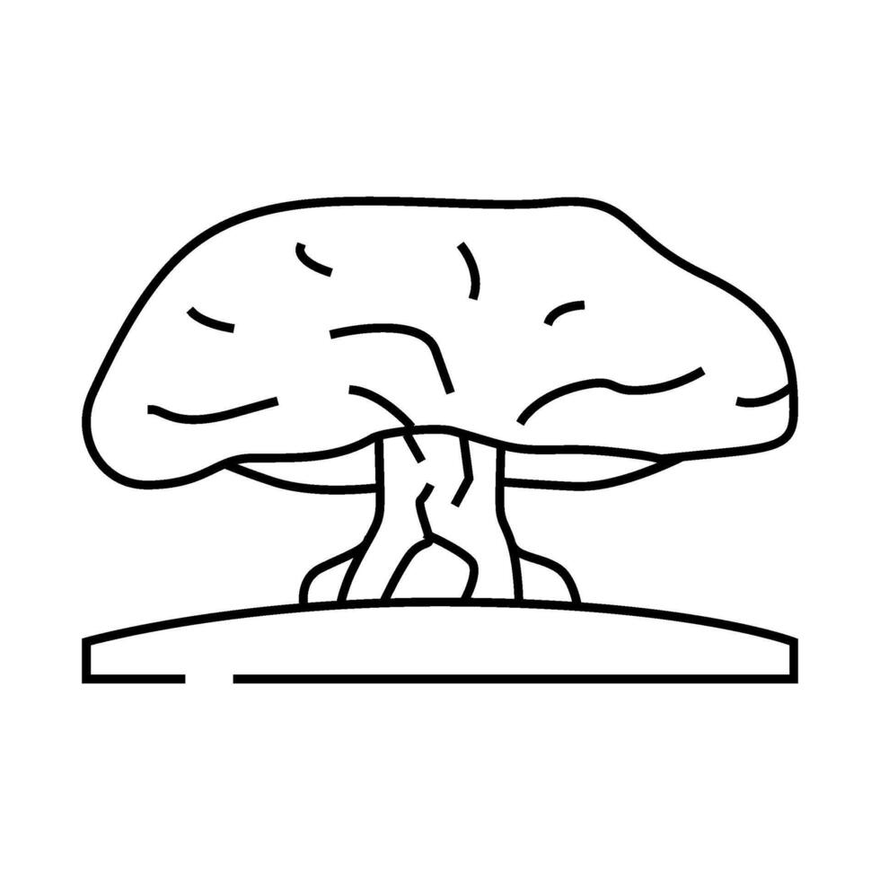 bodhi tree buddhism line icon illustration vector