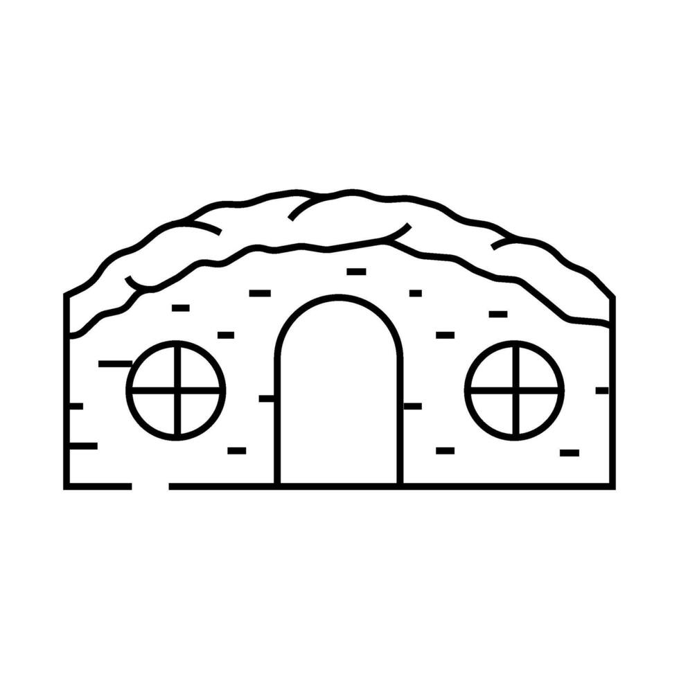 hamster house pet line icon illustration vector
